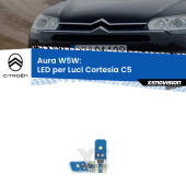 T10 (W5W) Aura Kit LED Premium chip 5700K - FINE SERIE: No garanzia