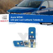 T10 (W5W) Aura Kit LED Premium chip 5700K - FINE SERIE: No garanzia