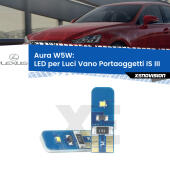 T10 (W5W) Aura Kit LED Premium chip 5700K - FINE SERIE: No garanzia