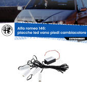 Kit 4 Placche LED Cambiacolore RGB Bluetooth Vano piedi e Abitacolo