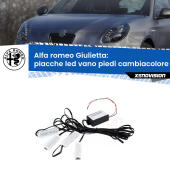 Kit 4 Placche LED Cambiacolore RGB Bluetooth Vano piedi e Abitacolo