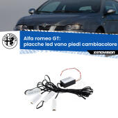 Kit 4 Placche LED Cambiacolore RGB Bluetooth Vano piedi e Abitacolo