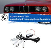 Kit 4 Placche LED Cambiacolore RGB Bluetooth Vano piedi e Abitacolo