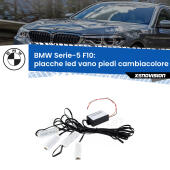 Kit 4 Placche LED Cambiacolore RGB Bluetooth Vano piedi e Abitacolo