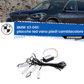Kit 4 Placche LED Cambiacolore RGB Bluetooth Vano piedi e Abitacolo