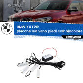 Kit 4 Placche LED Cambiacolore RGB Bluetooth Vano piedi e Abitacolo