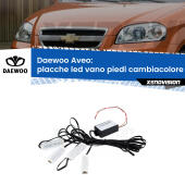 Kit 4 Placche LED Cambiacolore RGB Bluetooth Vano piedi e Abitacolo