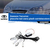 Kit 4 Placche LED Cambiacolore RGB Bluetooth Vano piedi e Abitacolo