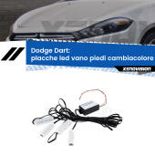 Kit 4 Placche LED Cambiacolore RGB Bluetooth Vano piedi e Abitacolo