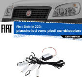 Kit 4 Placche LED Cambiacolore RGB Bluetooth Vano piedi e Abitacolo