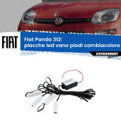 Kit 4 Placche LED Cambiacolore RGB Bluetooth Vano piedi e Abitacolo