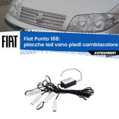 Kit 4 Placche LED Cambiacolore RGB Bluetooth Vano piedi e Abitacolo