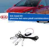 Kit 4 Placche LED Cambiacolore RGB Bluetooth Vano piedi e Abitacolo