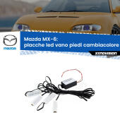 Kit 4 Placche LED Cambiacolore RGB Bluetooth Vano piedi e Abitacolo