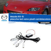 Kit 4 Placche LED Cambiacolore RGB Bluetooth Vano piedi e Abitacolo