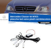 Kit 4 Placche LED Cambiacolore RGB Bluetooth Vano piedi e Abitacolo