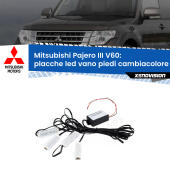 Kit 4 Placche LED Cambiacolore RGB Bluetooth Vano piedi e Abitacolo
