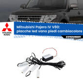 Kit 4 Placche LED Cambiacolore RGB Bluetooth Vano piedi e Abitacolo