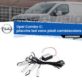Kit 4 Placche LED Cambiacolore RGB Bluetooth Vano piedi e Abitacolo