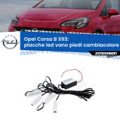 Kit 4 Placche LED Cambiacolore RGB Bluetooth Vano piedi e Abitacolo