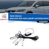 Kit 4 Placche LED Cambiacolore RGB Bluetooth Vano piedi e Abitacolo