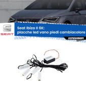 Kit 4 Placche LED Cambiacolore RGB Bluetooth Vano piedi e Abitacolo