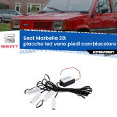 Kit 4 Placche LED Cambiacolore RGB Bluetooth Vano piedi e Abitacolo
