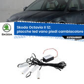 Kit 4 Placche LED Cambiacolore RGB Bluetooth Vano piedi e Abitacolo