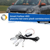 Kit 4 Placche LED Cambiacolore RGB Bluetooth Vano piedi e Abitacolo