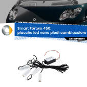 Kit 4 Placche LED Cambiacolore RGB Bluetooth Vano piedi e Abitacolo