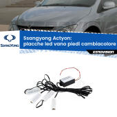 Kit 4 Placche LED Cambiacolore RGB Bluetooth Vano piedi e Abitacolo