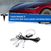 Kit 4 Placche LED Cambiacolore RGB Bluetooth Vano piedi e Abitacolo