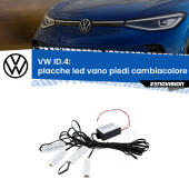 Kit 4 Placche LED Cambiacolore RGB Bluetooth Vano piedi e Abitacolo