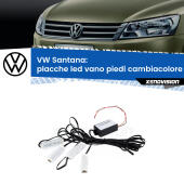Kit 4 Placche LED Cambiacolore RGB Bluetooth Vano piedi e Abitacolo