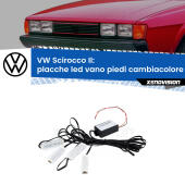 Kit 4 Placche LED Cambiacolore RGB Bluetooth Vano piedi e Abitacolo