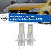 Abbaglianti LED H7 9600Lm per Opel Corsa C X01 con fari Bosch