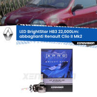 Abbaglianti LED HB3 22,000Lm per Renault Clio II Mk2 a parabola doppia