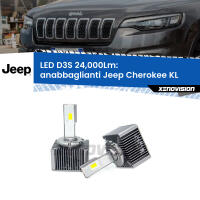 Anabbaglianti LED D3S per Jeep Cherokee KL 2014 in poi 24,000Lumen Canbus