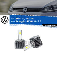 Anabbaglianti LED D3S per VW Golf 7  2012 - 2019 24,000Lumen Canbus