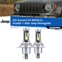 Anabbaglianti LED H4 9600Lm per Jeep Renegade  2014 in poi