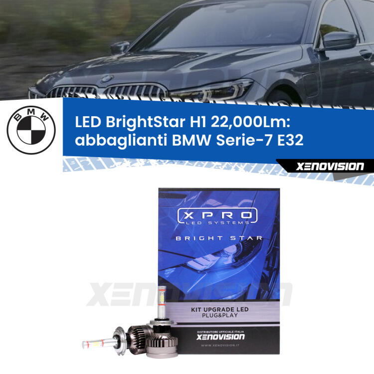 <strong>Kit LED abbaglianti per BMW Serie-7</strong> E32 1986 -1993. </strong>Due lampade Canbus H1 Brightstar da 22,000 Lumen. Qualità Massima.