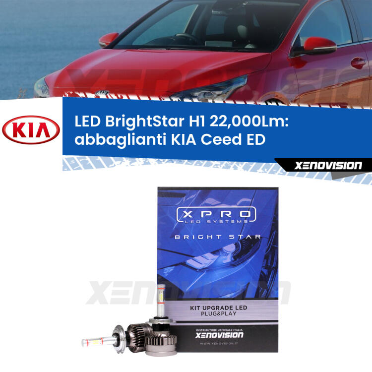 <strong>Kit LED abbaglianti per KIA Ceed</strong> ED 2006 -2012. </strong>Due lampade Canbus H1 Brightstar da 22,000 Lumen. Qualità Massima.