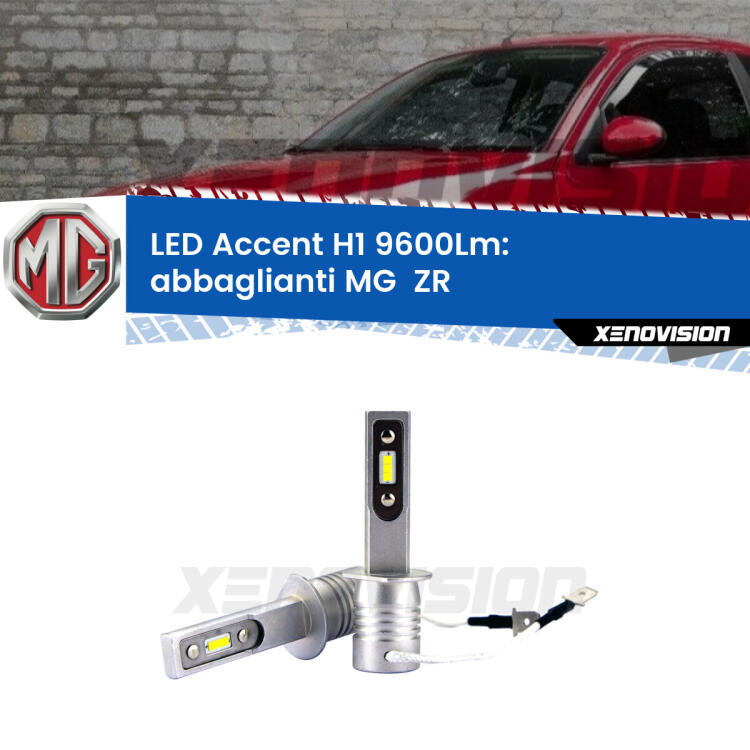 <strong>Kit LED Abbaglianti per MG  ZR</strong>  2001 -2005.</strong> Coppia lampade <strong>H1</strong> senza ventola e ultracompatte per installazioni in fari senza spazi.