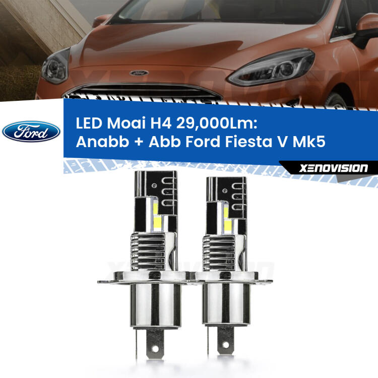 <strong>Kit Anabbaglianti LED per Ford Fiesta</strong> Mk5 2002 - 2008</strong>: 29.000Lumen, canbus, fatti per durare. Qualità Massima Garantita.