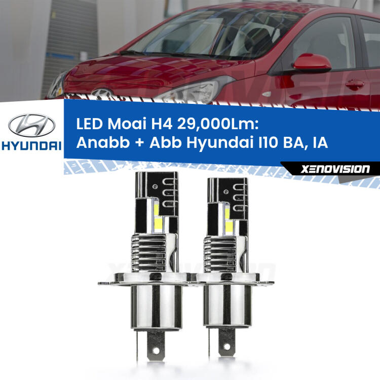 <strong>Kit Anabbaglianti LED per Hyundai I10</strong> BA, IA 2013 - 2016</strong>: 29.000Lumen, canbus, fatti per durare. Qualità Massima Garantita.