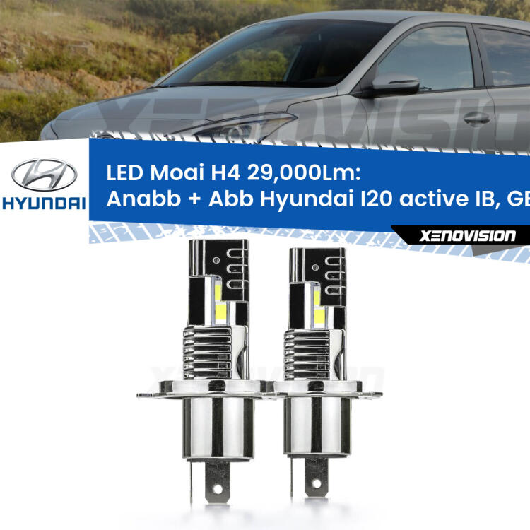 <strong>Kit Anabbaglianti LED per Hyundai I20 active</strong> IB, GB a parabola singola</strong>: 29.000Lumen, canbus, fatti per durare. Qualità Massima Garantita.