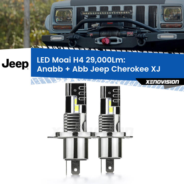 <strong>Kit Anabbaglianti LED per Jeep Cherokee</strong> XJ 1984 - 2001</strong>: 29.000Lumen, canbus, fatti per durare. Qualità Massima Garantita.