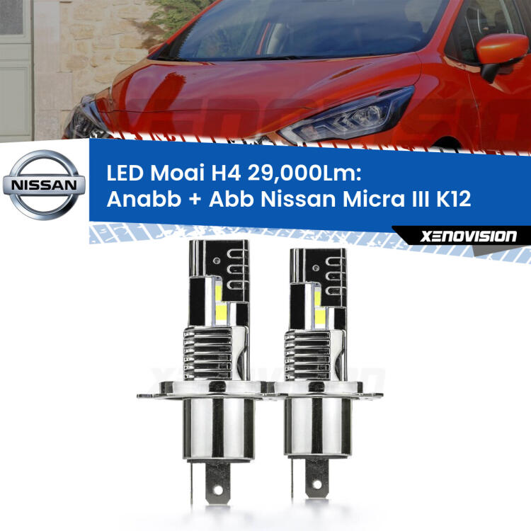 <strong>Kit Anabbaglianti LED per Nissan Micra III</strong> K12 2002 - 2010</strong>: 29.000Lumen, canbus, fatti per durare. Qualità Massima Garantita.