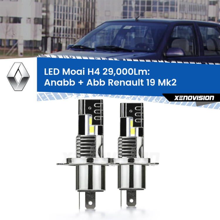 <strong>Kit Anabbaglianti LED per Renault 19</strong> Mk2 1992 - 1995</strong>: 29.000Lumen, canbus, fatti per durare. Qualità Massima Garantita.