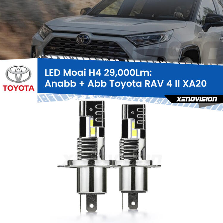 <strong>Kit Anabbaglianti LED per Toyota RAV 4 II</strong> XA20 2000 - 2005</strong>: 29.000Lumen, canbus, fatti per durare. Qualità Massima Garantita.